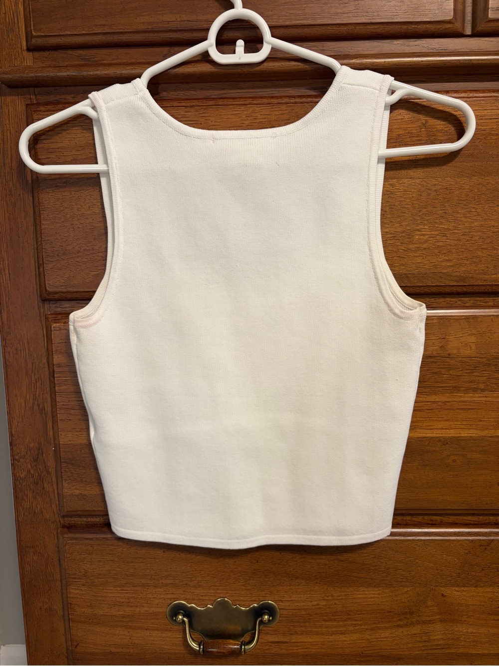White Ribbed Tank Top - Picture 3 of 3